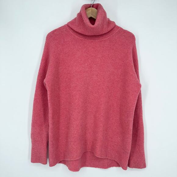 THEORY Karenia Turtleneck Sweater Merino Wool Blend Oversized Chunky Knit - Picture 4 of 10